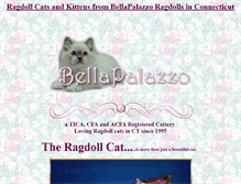 Tablet Screenshot of bellapalazzo-ragdollcats.com
